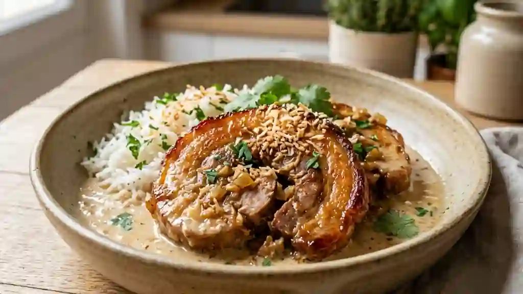 Rouelle de porc laquée miel et coco - Photo de présentation