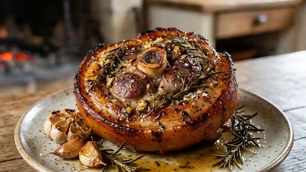 Rouelle de porc braisée au feu de bois - Photo de présentation