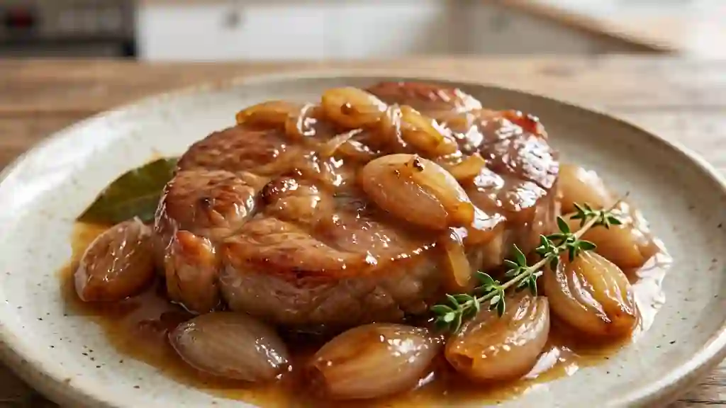 Rouelle de veau fondante aux échalotes confites - Photo de présentation