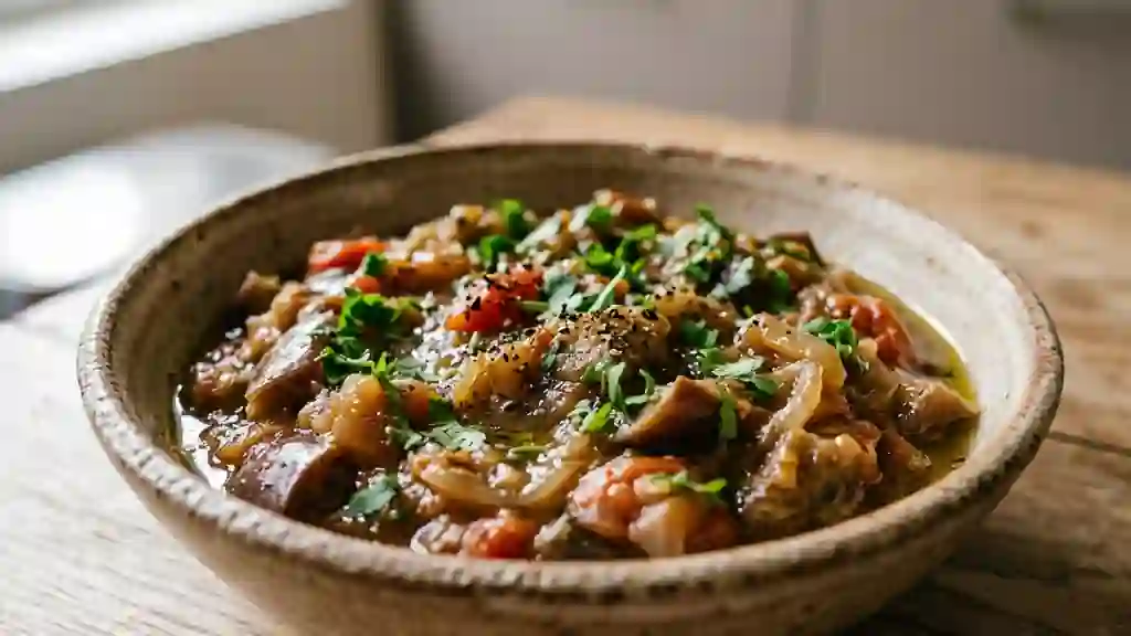 Rougail bringelles onctueux à la coriandre - Photo de présentation