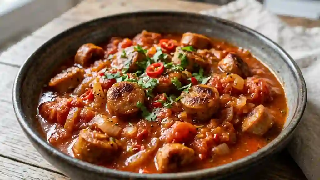 Rougail de chipolatas fondant et épicé - Photo de présentation