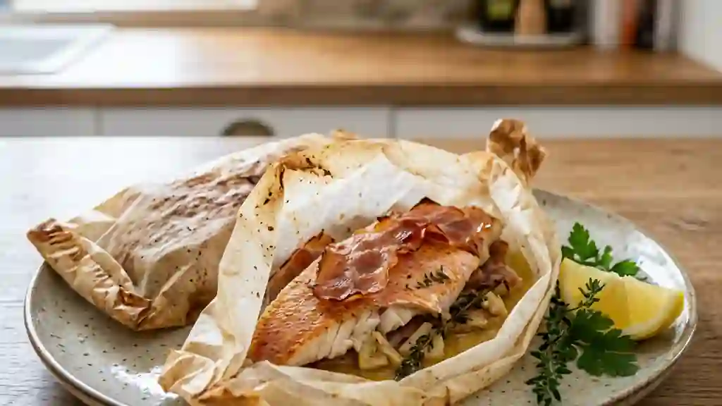 Rougets fondants au jambon de Bayonne - Photo de présentation