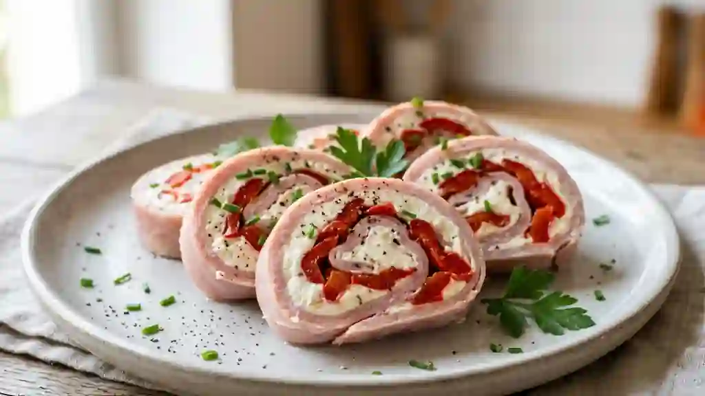 Roulés de jambon fondants au poivron croquant - Photo de présentation