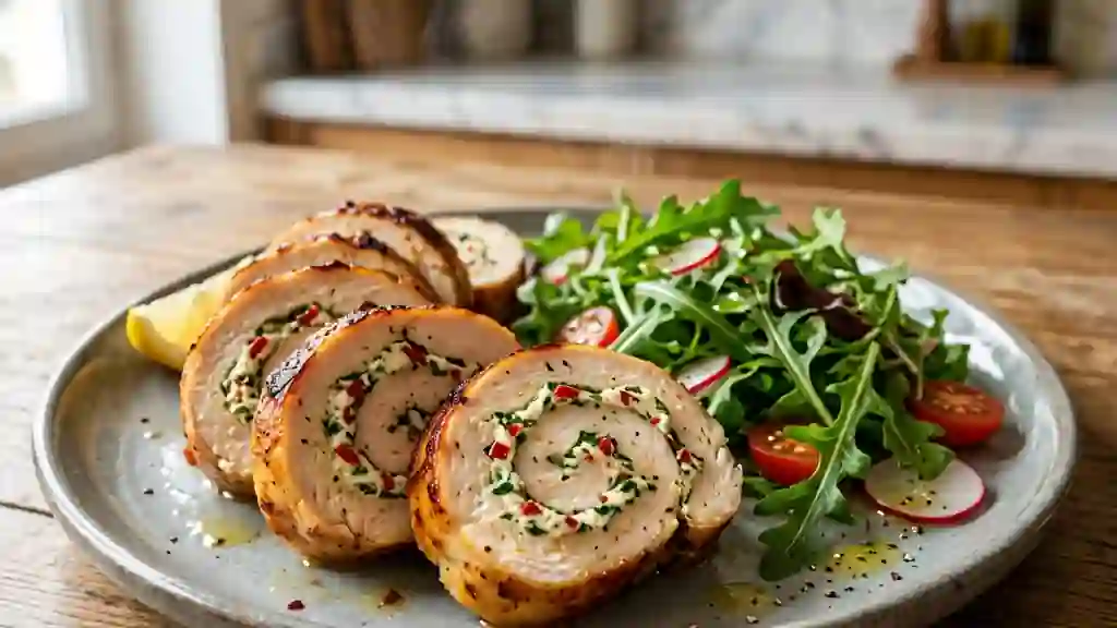 Roulades de poulet fondantes au piment - Photo de présentation