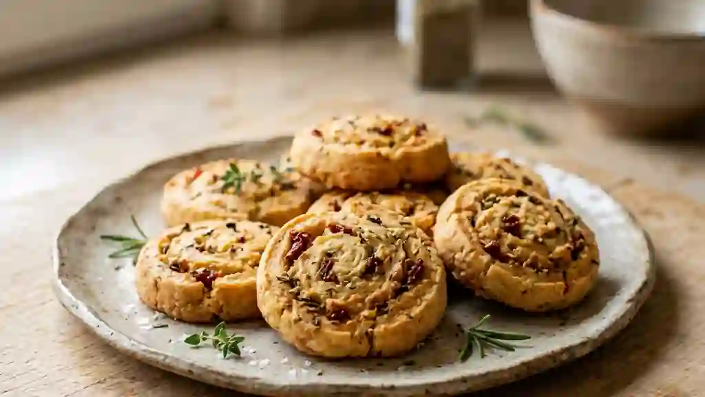 Sablés Bretons au Parmesan et Tomates Séchées - Photo de présentation