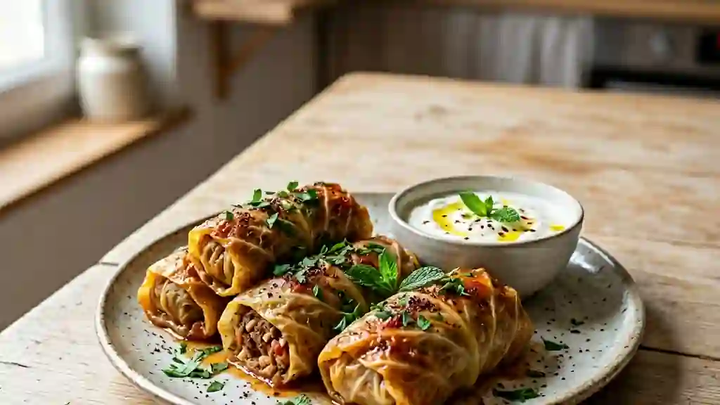 Rouleaux de chou fondants au bœuf et cumin - Photo de présentation