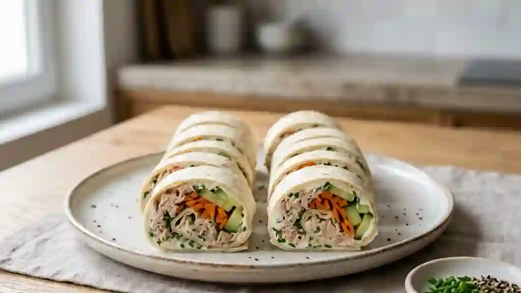 Wraps au thon et crudités croquantes - Photo de présentation