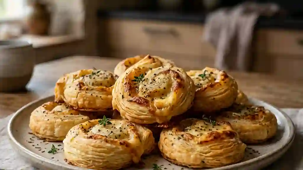 Feuilletés croustillants au chèvre fondant - Photo de présentation