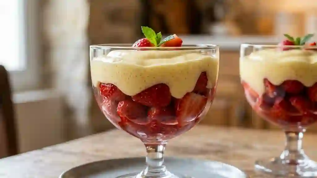 Sabayon Mousseux aux Fraises et Vin Doux - Photo de présentation
