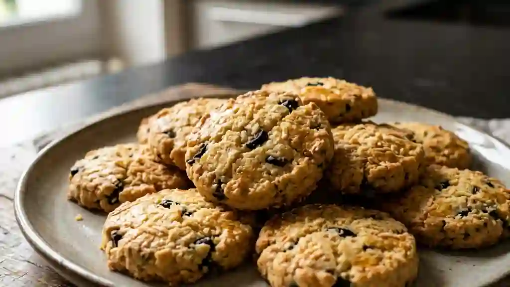 Sablés croquants au parmesan et olives noires - Photo de présentation