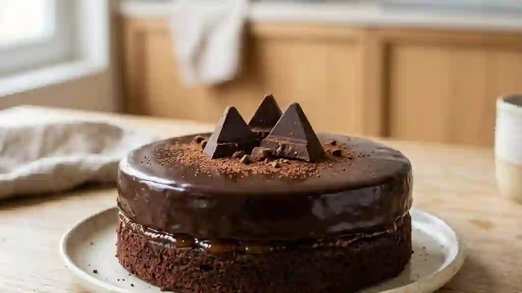 Sachertorte intense au Toblerone noir & abricot - Photo de présentation