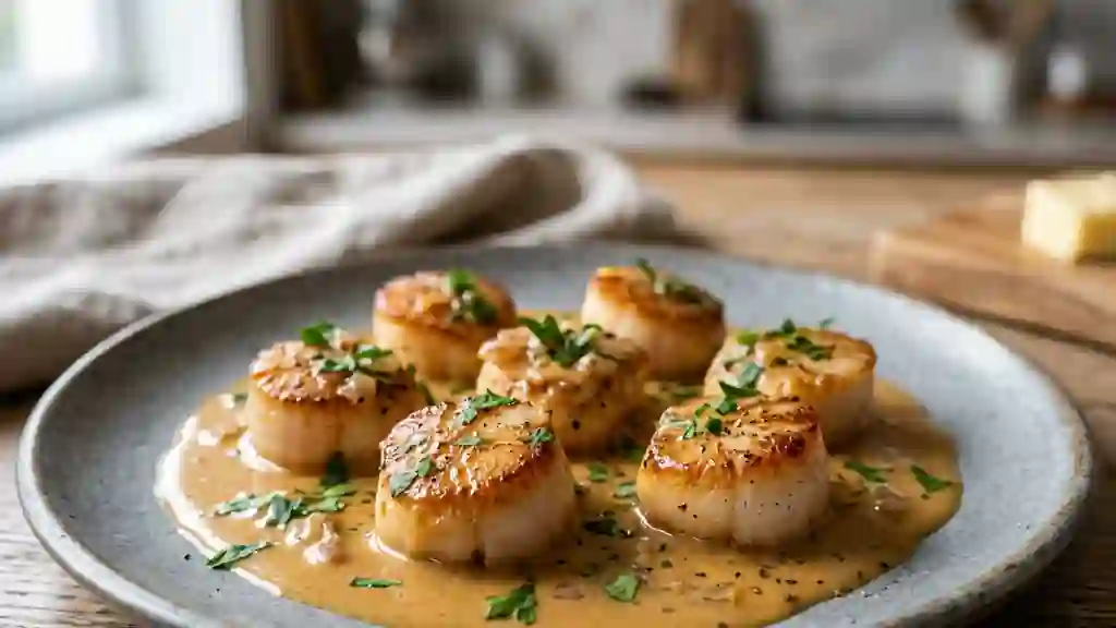 Saint-Jacques Crémées et Flambées au Cognac - Photo de présentation