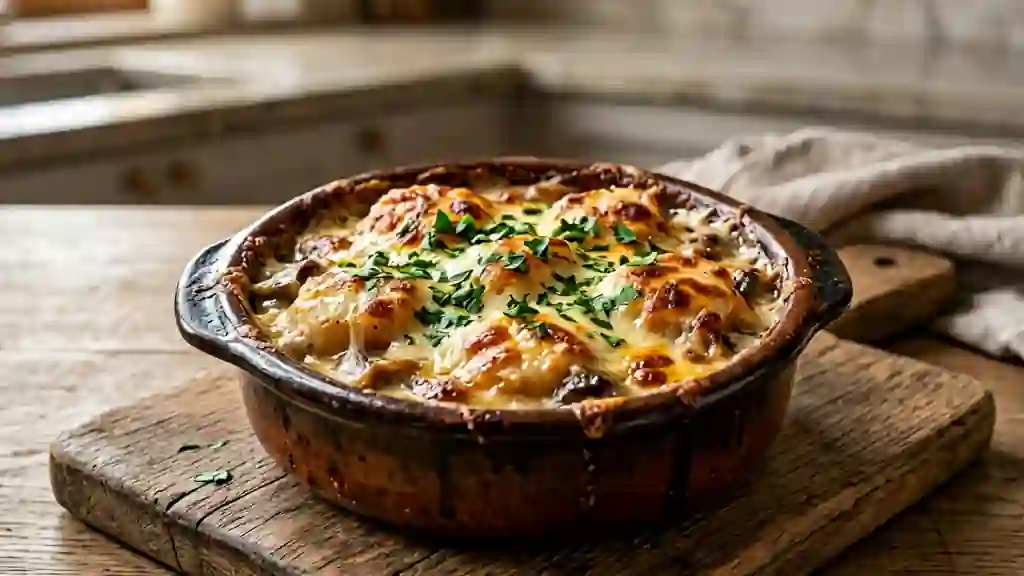 Saint-Jacques Gratinées et Champignons Fondants - Photo de présentation