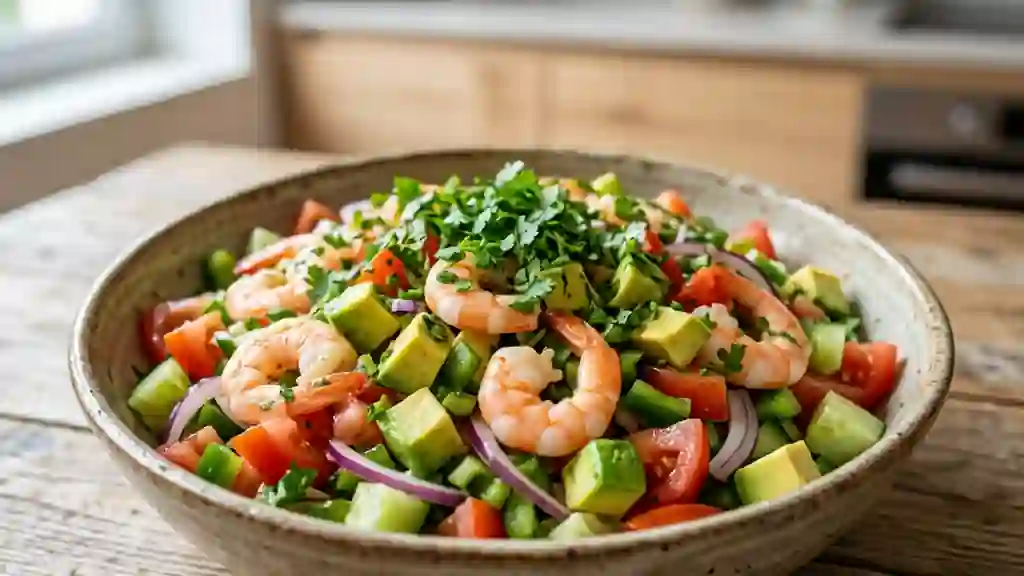 Salade Antillaise Croquante aux Crevettes - Photo de présentation