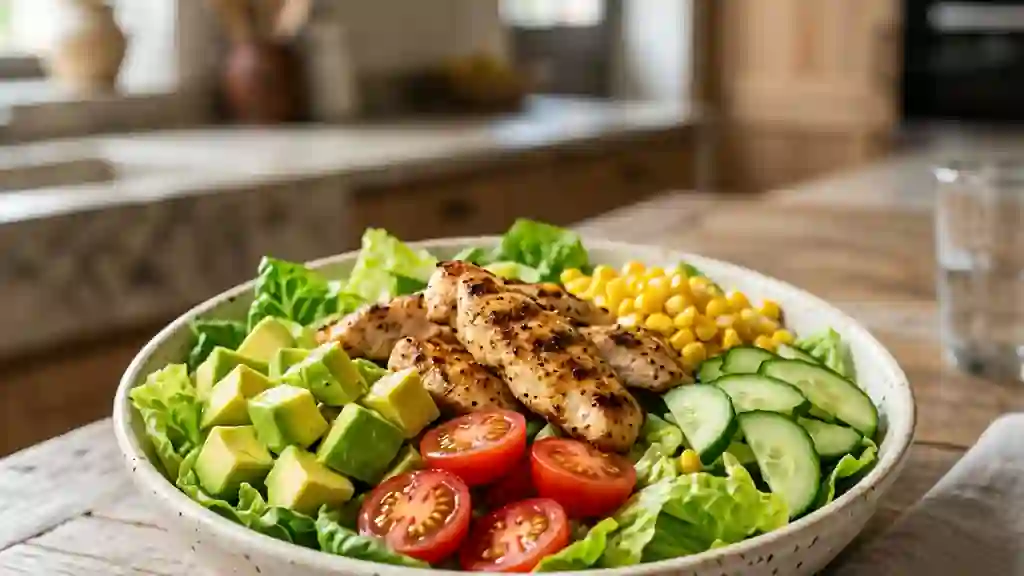 Salade californienne croquante à l'avocat - Photo de présentation