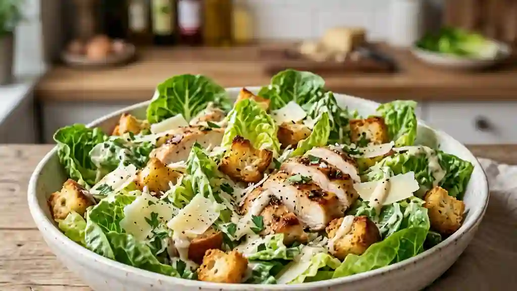 Salade César Brutus : Poulet & Sauce Crémeuse - Photo de présentation
