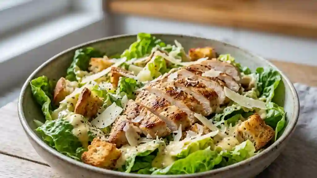 Salade César Croquante au Poulet Doré - Photo de présentation
