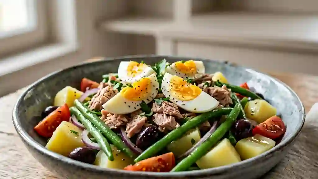 Salade cévenole fondante au thon et olives - Photo de présentation