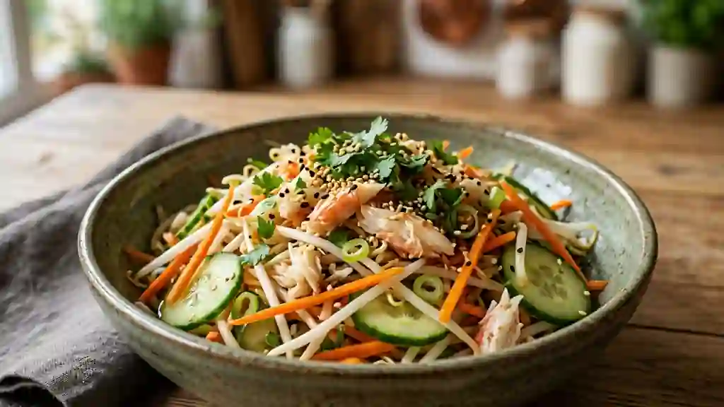 Salade de crabe croquante au sésame - Photo de présentation