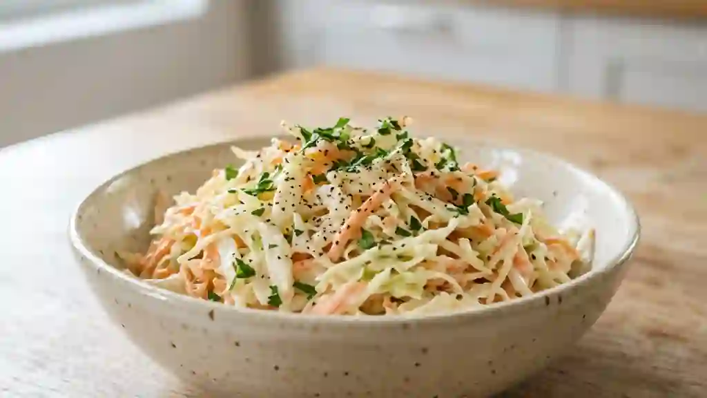 Coleslaw croquant et sauce crémeuse - Photo de présentation
