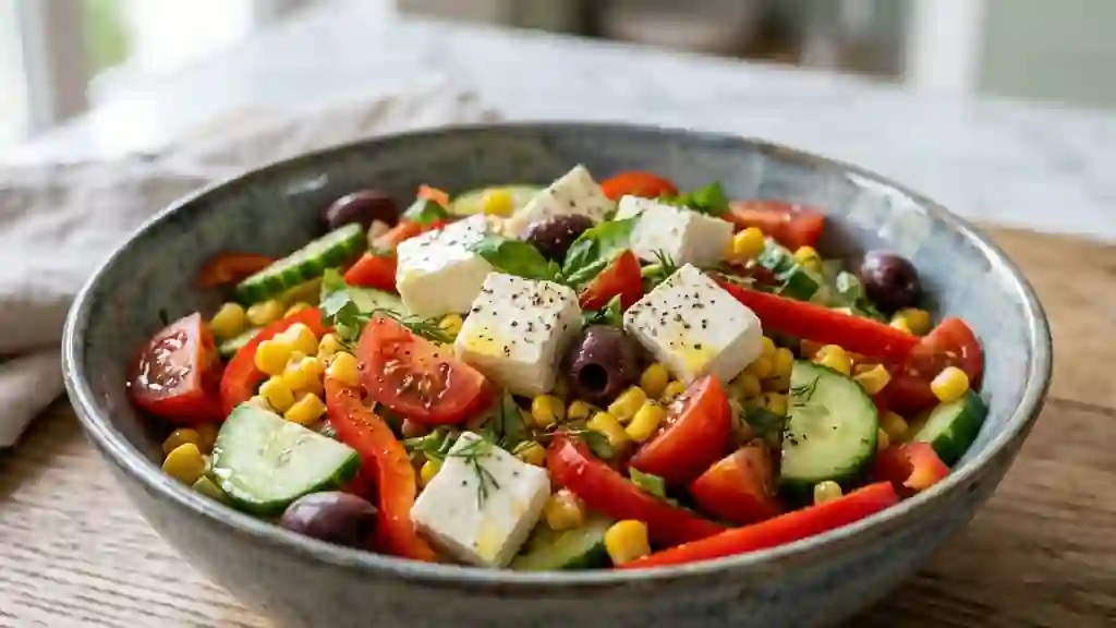 Salade Arc-en-ciel au Maïs et Feta - Photo de présentation