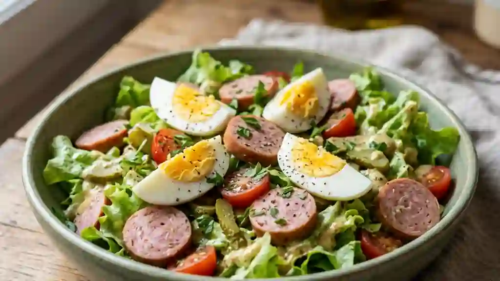 Salade de cervelas croquante et acidulée - Photo de présentation