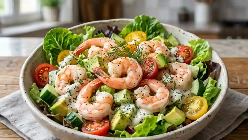 Salade onctueuse crevettes et avocat - Photo de présentation