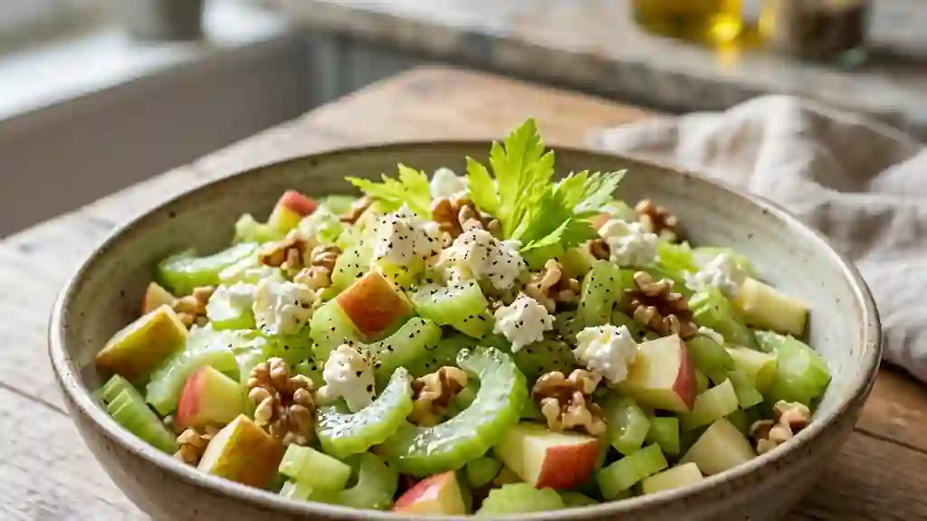 Salade croquante céleri, pomme et chèvre - Photo de présentation