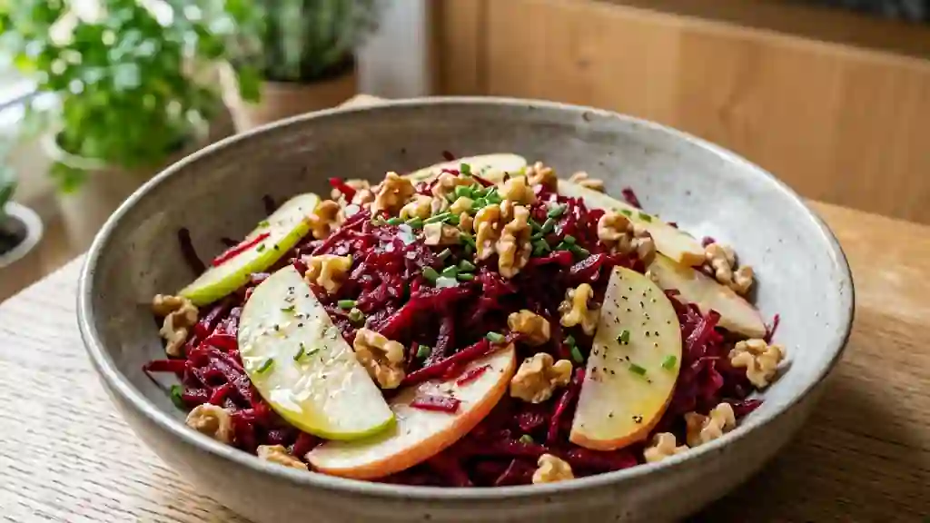 Salade de betterave aux éclats de noix - Photo de présentation