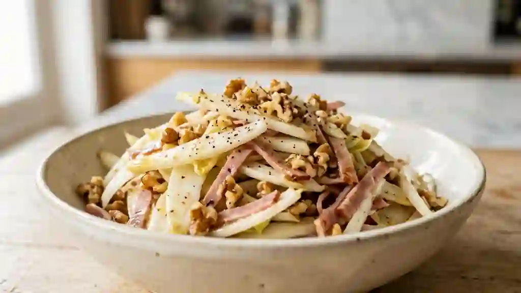 Endives croquantes au jambon fumé et noix - Photo de présentation