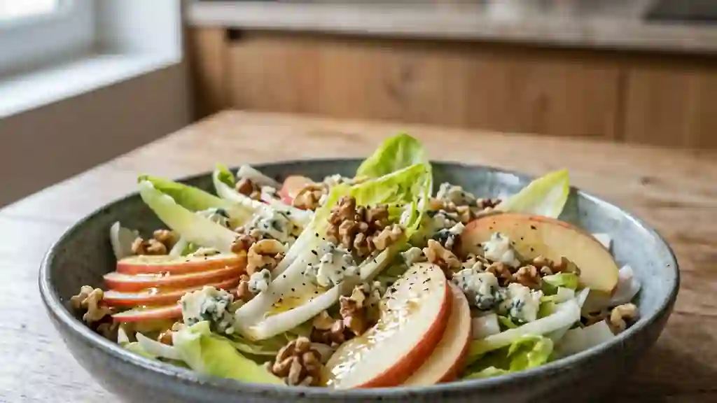 Salade d'endives, bleu crémeux et noix - Photo de présentation