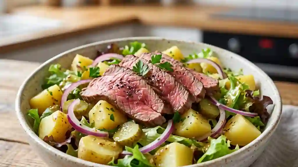 Salade de bœuf et pommes de terre fondantes - Photo de présentation