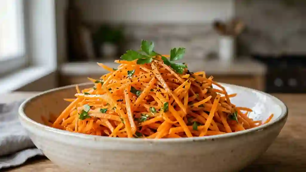Carottes râpées croquantes au citron - Photo de présentation