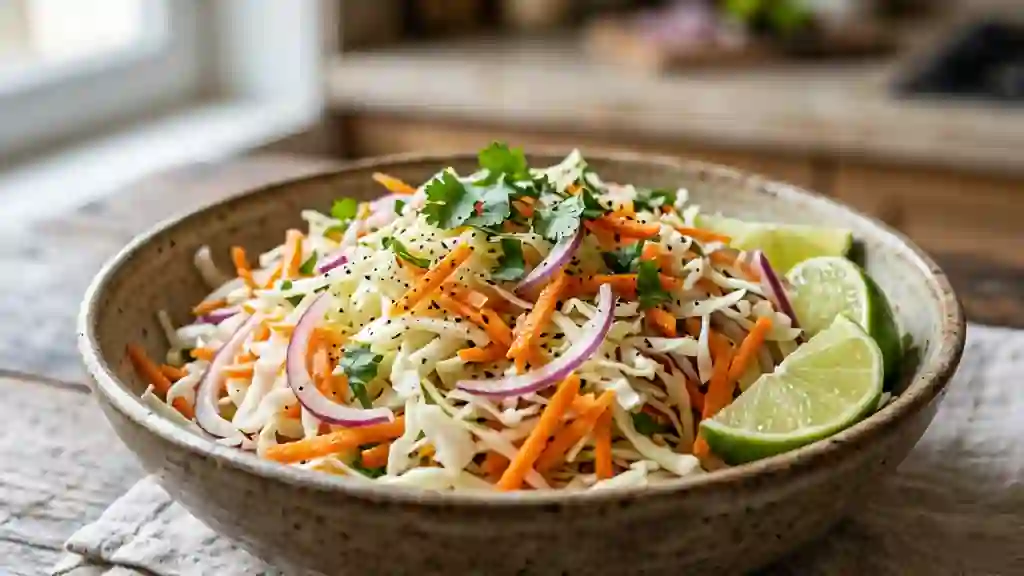 Salade de chou chilienne croquante et vive - Photo de présentation