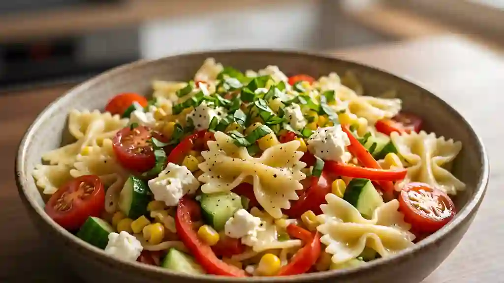 Salade de Farfalle Croquante à la Feta - Photo de présentation
