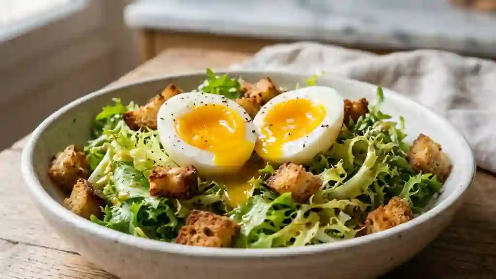 Frisée croquante et son œuf mollet coulant - Photo de présentation