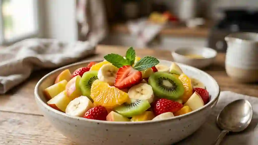 Salade de fruits croquante et acidulée - Photo de présentation
