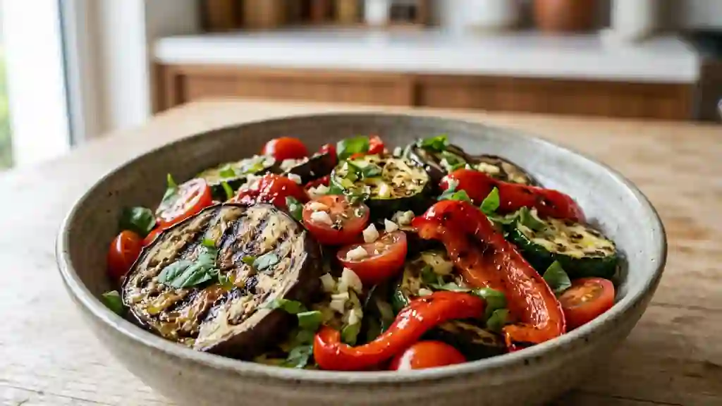Légumes grillés fondants au basilic - Photo de présentation