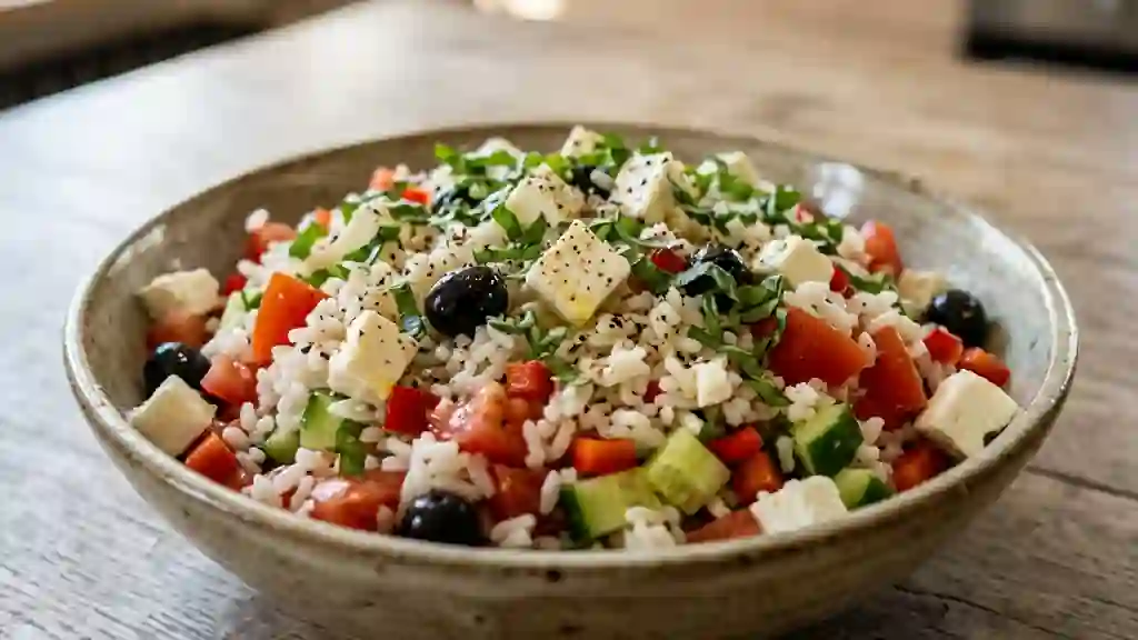 Salade de riz corse croquante au brebis fondant - Photo de présentation
