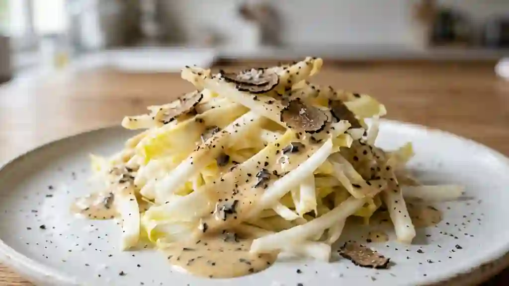 Salade d'endives, sauce onctueuse à la truffe - Photo de présentation