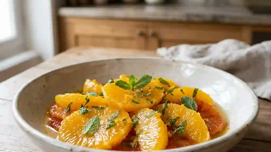 Oranges givrées à la fleur d'oranger et menthe - Photo de présentation
