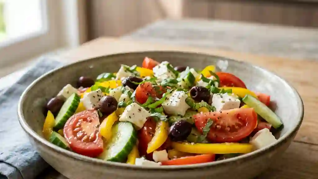 Salade Grecque Croquante et Feta Fondante - Photo de présentation