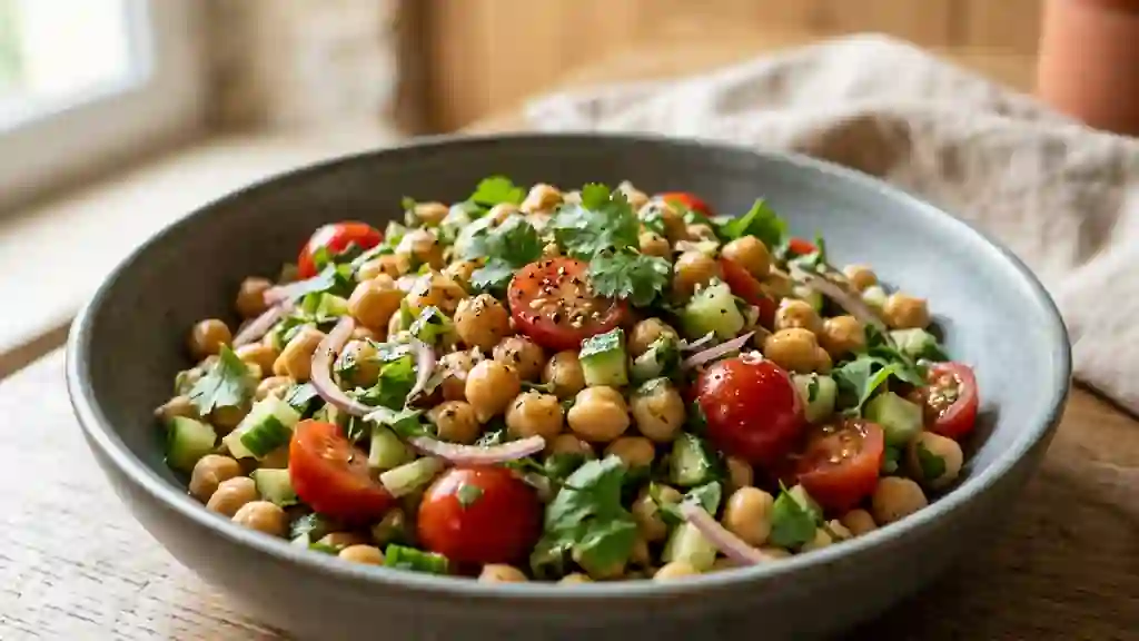 Salade de pois chiches aux épices orientales - Photo de présentation