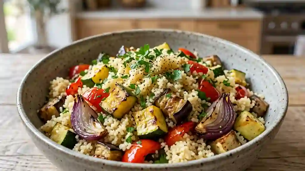 Couscous perlé aux légumes confits - Photo de présentation