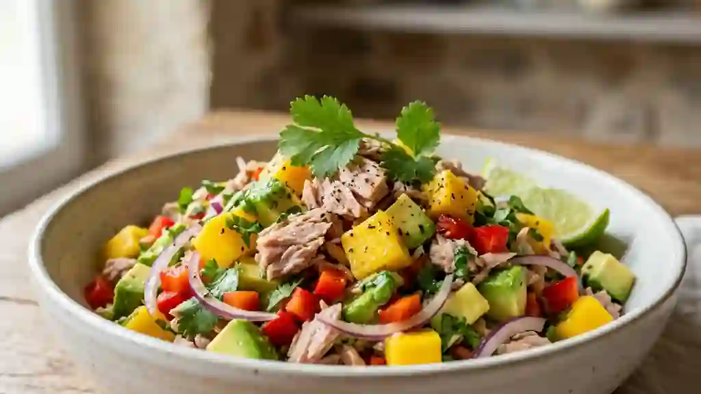 Salade Thon, Mangue et Avocat au Citron Vert - Photo de présentation