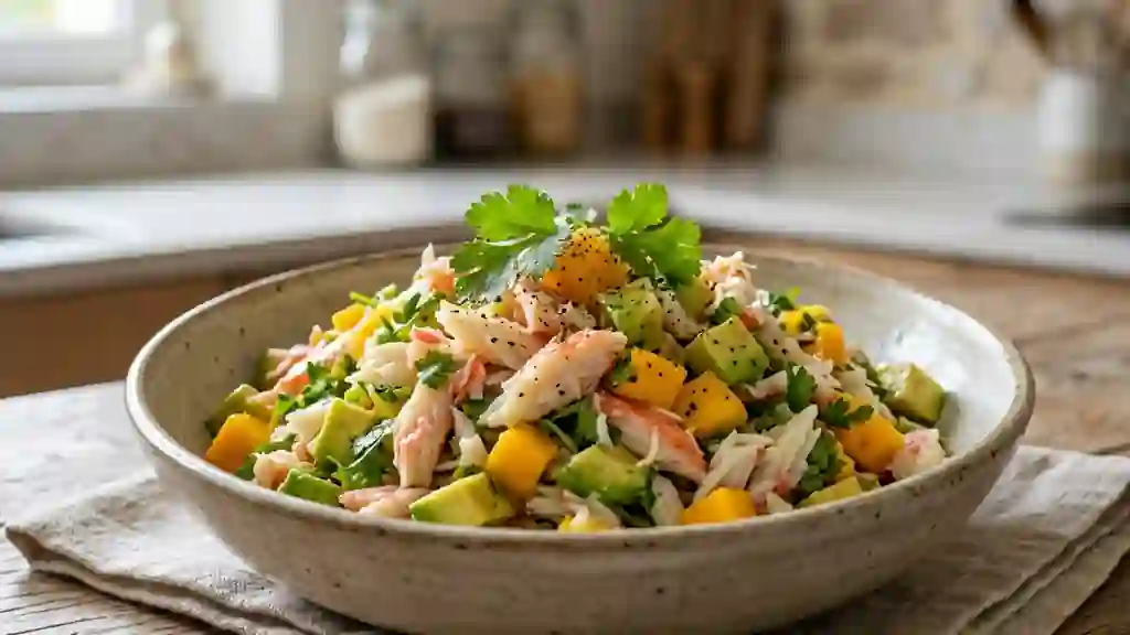 Crabe Acidulé à la Mangue et Avocat Fondant - Photo de présentation