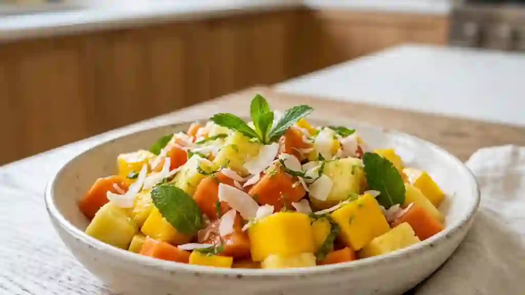Salade Exotique au Rhum et Coco Croustillante - Photo de présentation