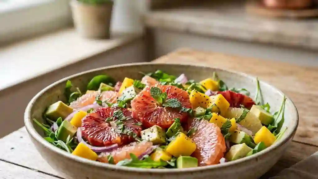 Salade Acidulée Mangue, Avocat et Agrumes - Photo de présentation