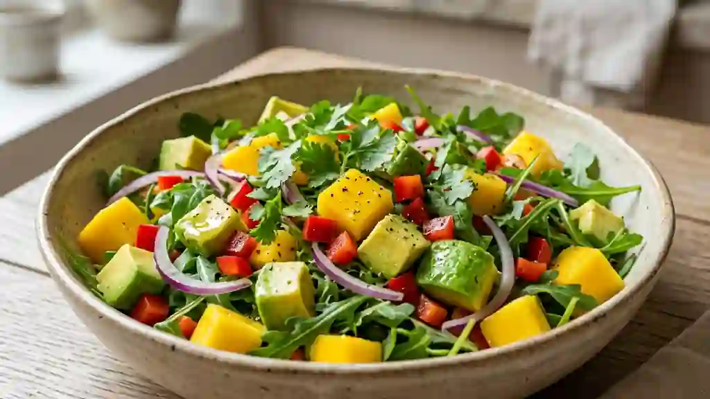 Salade fraîcheur mangue, avocat et coriandre - Photo de présentation