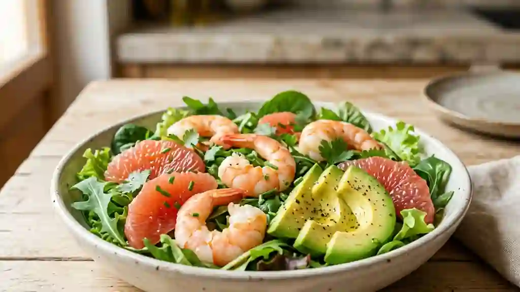 Salade Crevettes, Pamplemousse et Avocat - Photo de présentation